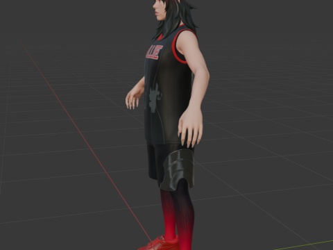 Red Roots Billie - Fortnite 3D Modell