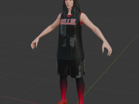 Red Roots Billie - Fortnite 3D Modell