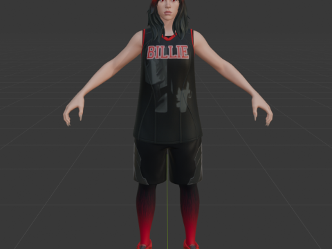 Red Roots Billie - Fortnite 3D Modell