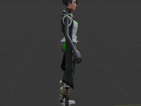 Jade Assassin Sarah - Fortnite 3D मॉडल