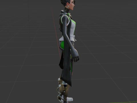 Jade Assassin Sarah - Fortnite 3D Model