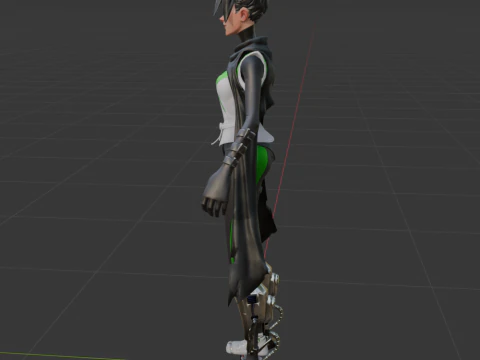 Jade Assassin Sarah - Fortnite 3D Model