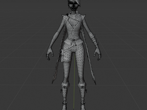 Jade Assassin Sarah - Fortnite 3D मॉडल