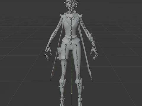 Jade Assassin Sarah - Fortnite 3D Model