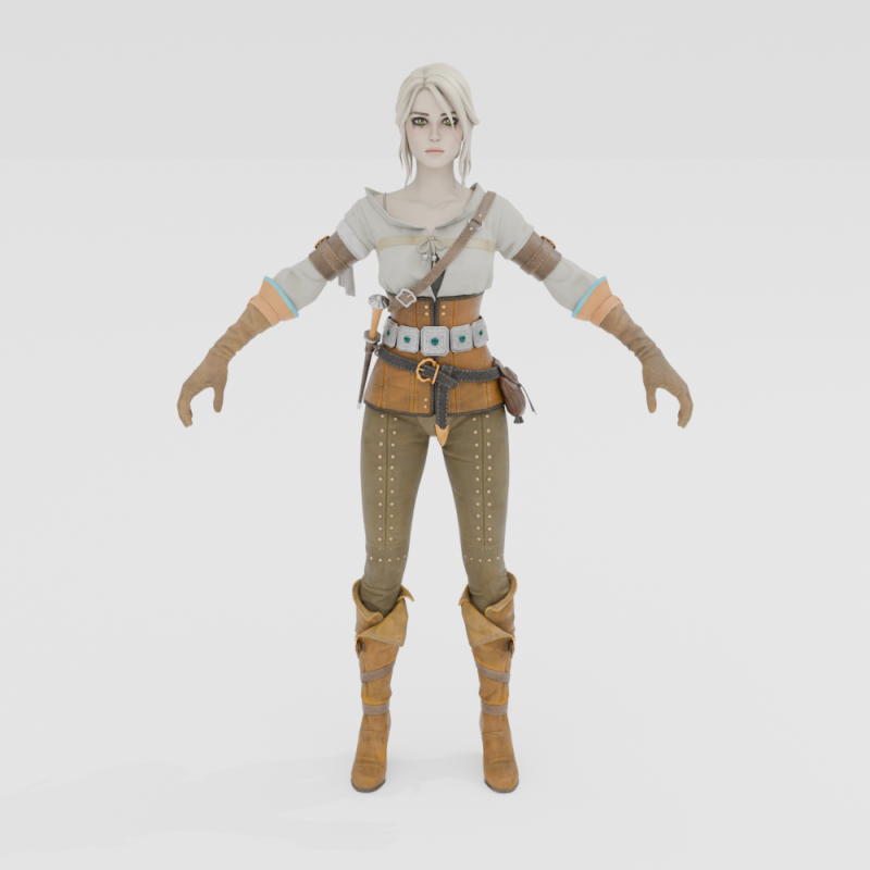 Ciri - Fortnite Modello 3D .c4d .max .obj .3ds .fbx .stl .blend 