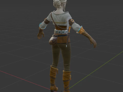 Ciri - Fortnite 3D Model