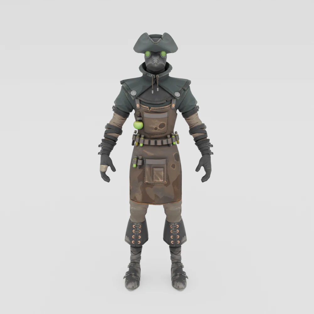 Plague - Fortnite 3D Model .c4d .max .obj .3ds .fbx .stl .blend 