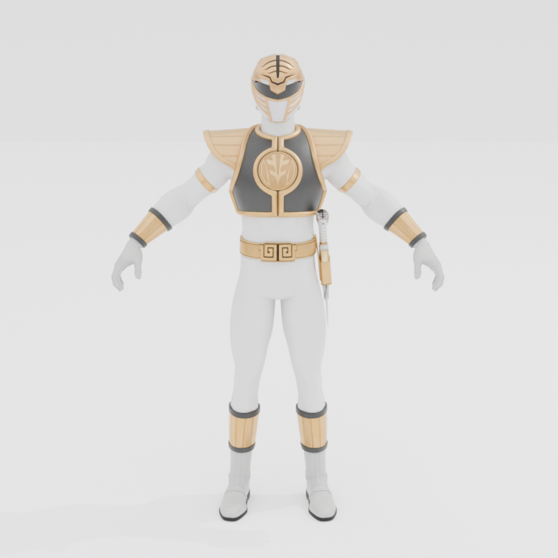 White Ranger - Fortnite Modelo 3D .c4d .max .obj .3ds .fbx .stl .blend