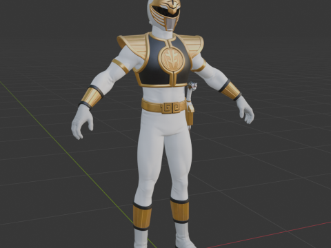 White Ranger - Fortnite Modelo 3D