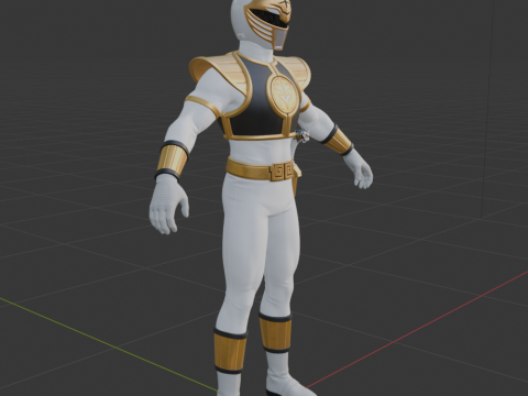 White Ranger - Fortnite Modelo 3D