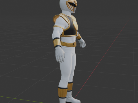 White Ranger - Fortnite Modelo 3D