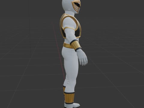 White Ranger - Fortnite Modelo 3D