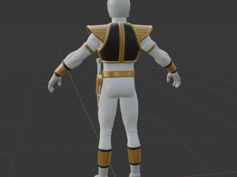 White Ranger - Fortnite Modelo 3D
