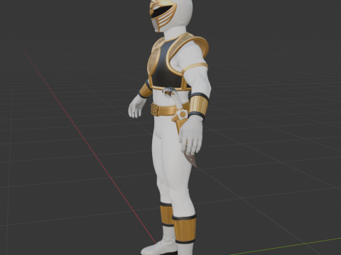White Ranger - Fortnite Modelo 3D