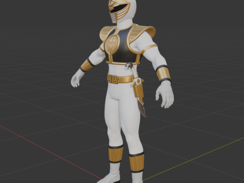 White Ranger - Fortnite Modelo 3D