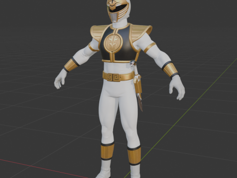 White Ranger - Fortnite Modelo 3D