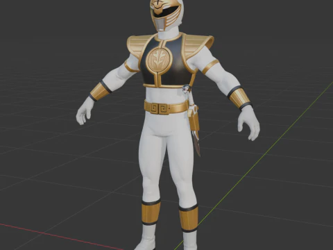 White Ranger - Fortnite 3D Model