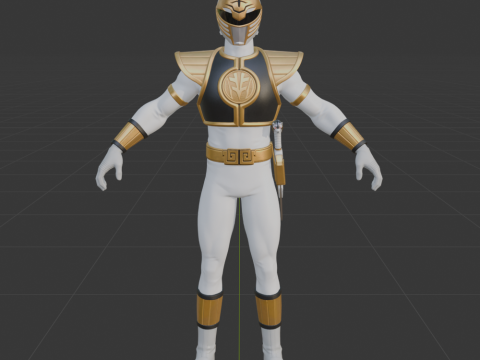 White Ranger - Fortnite Modelo 3D