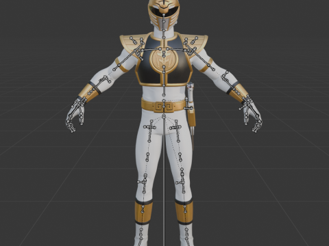 White Ranger - Fortnite Modelo 3D