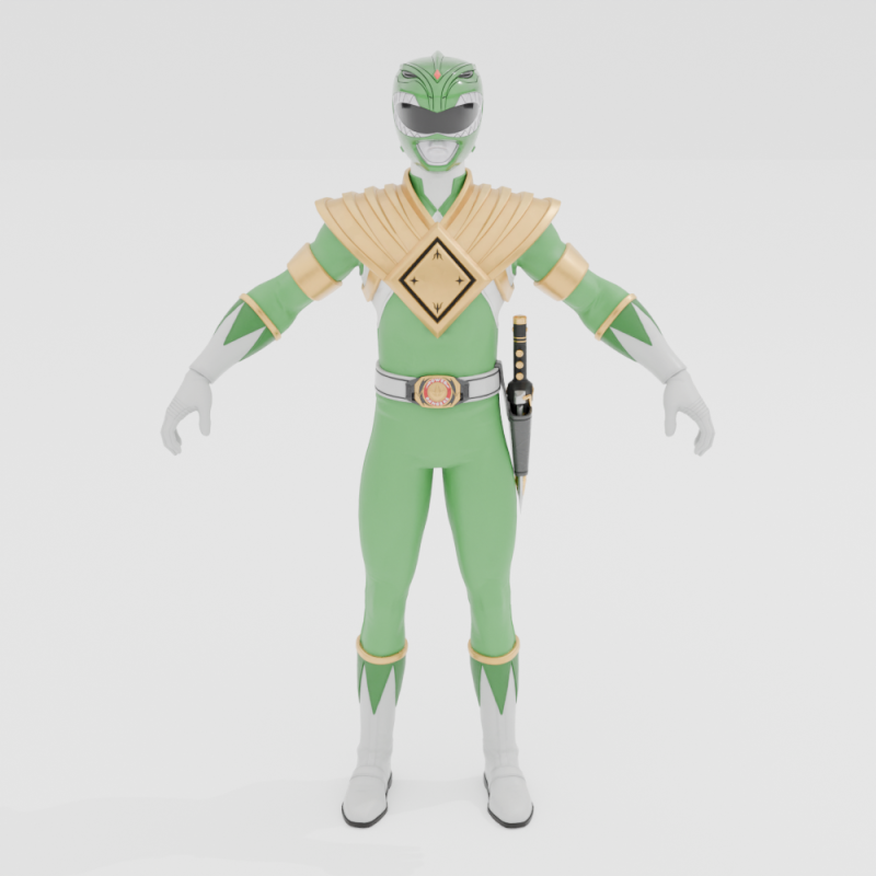 Green Ranger - Fortnite 3D Модель .c4d .max .obj .3ds .fbx .stl .blend