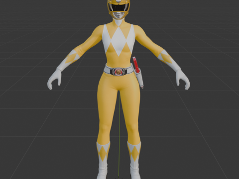 Yellow Ranger - Fortnite 3D Модель