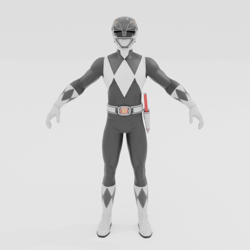 Black Ranger - Fortnite 3D Model .c4d .max .obj .3ds .fbx .stl .blend 