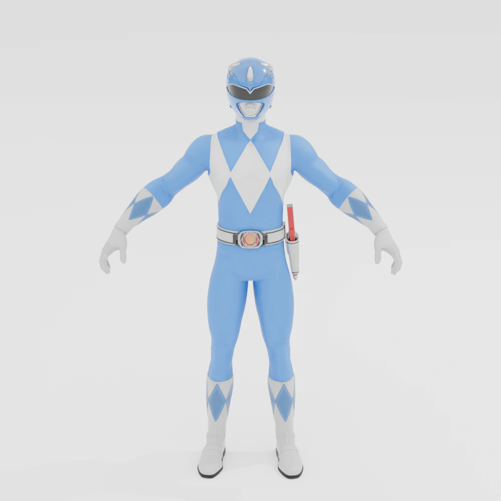 Blue Ranger - Fortnite 3D Model .c4d .max .obj .3ds .fbx .stl .blend 