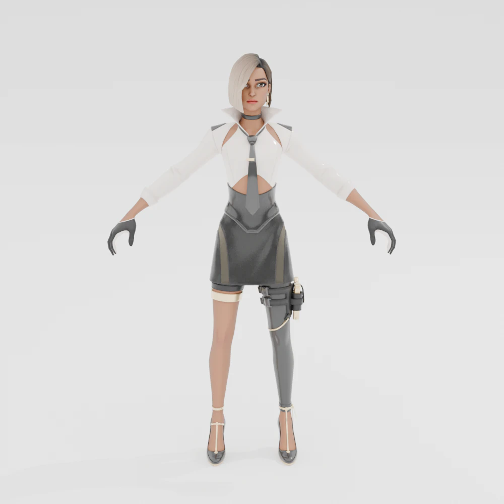Antonia - Fortnite 3D Model .c4d .max .obj .3ds .fbx .stl .blend 