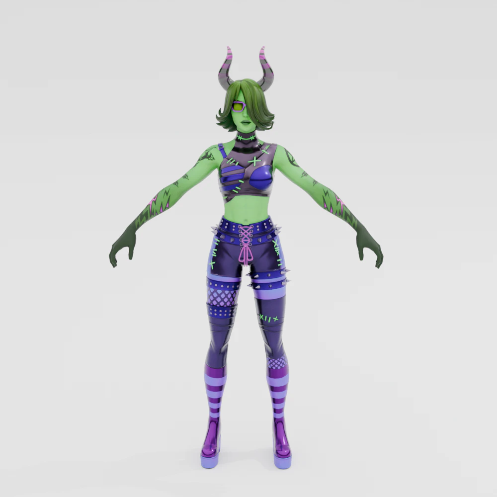 Ravina - Fortnite 3D Model .c4d .max .obj .3ds .fbx .stl .blend