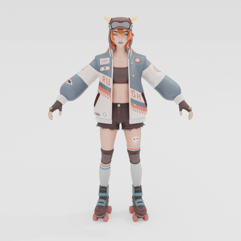 Lina Scorch - Fortnite 3D Model .c4d .max .obj .3ds .fbx .stl .blend