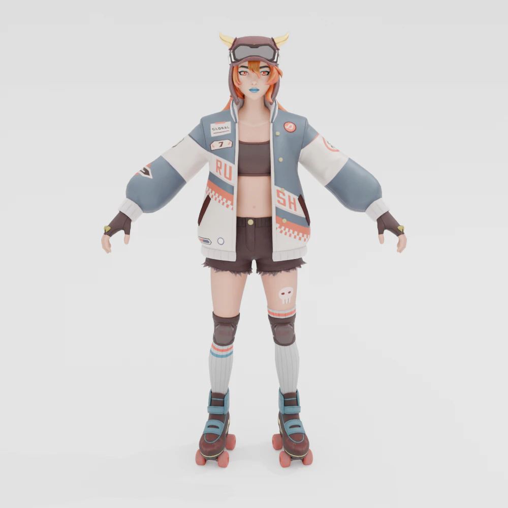 Lina Scorch - Fortnite 3D Model .c4d .max .obj .3ds .fbx .stl .blend 