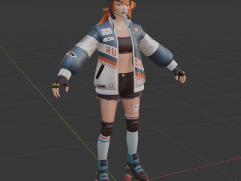 Lina Scorch - Fortnite 3D Model