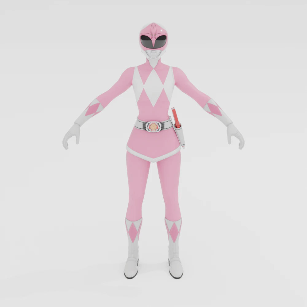 Pink Ranger - Fortnite 3D Model .c4d .max .obj .3ds .fbx .stl .blend 