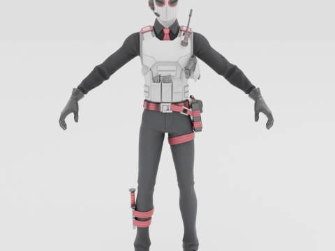 Agent Blanc - Fortnite Modelo 3D