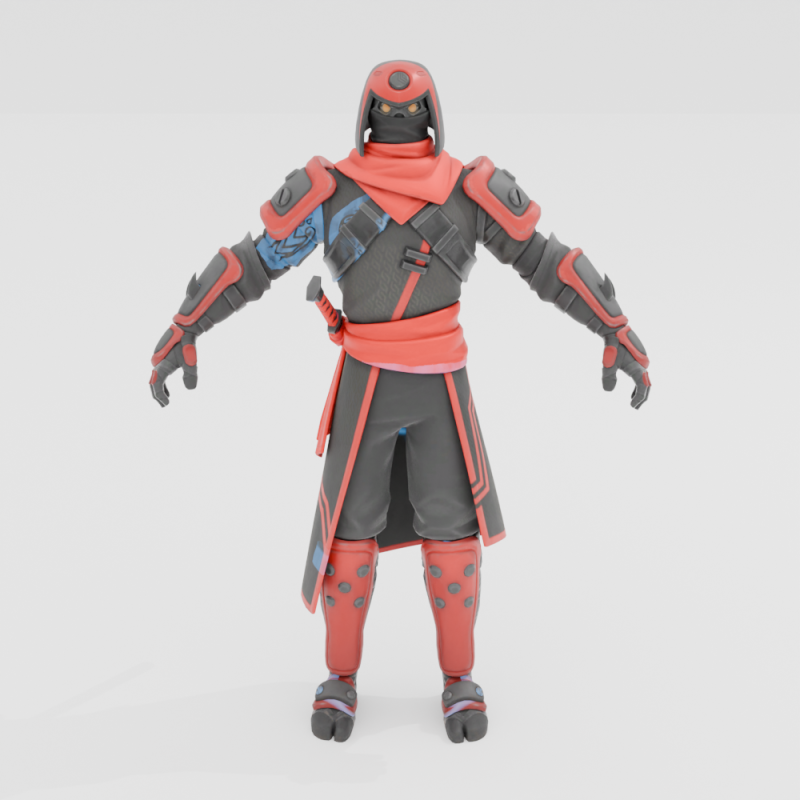 Ghoul - Fortnite 3D Model .c4d .max .obj .3ds .fbx .stl .blend 