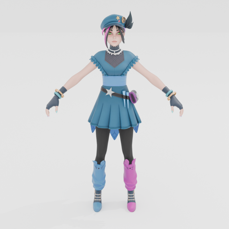 Huntress Helsie - Fortnite 3D Model .c4d .max .obj .3ds .fbx .stl .blend
