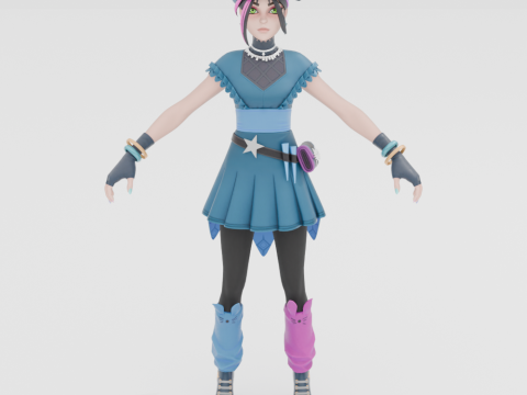 Huntress Helsie - Fortnite 3D 모델