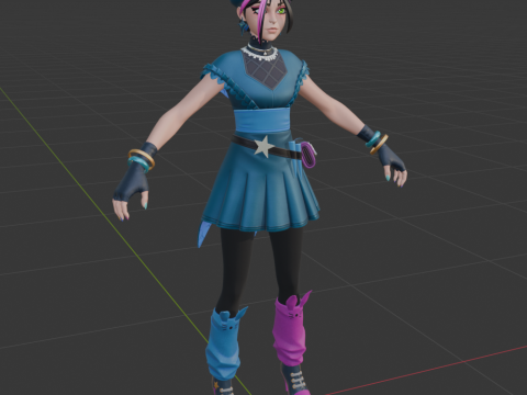 Huntress Helsie - Fortnite 3D Model