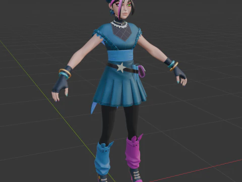 Huntress Helsie - Fortnite 3D Model