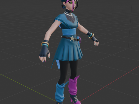 Huntress Helsie - Fortnite 3D Model