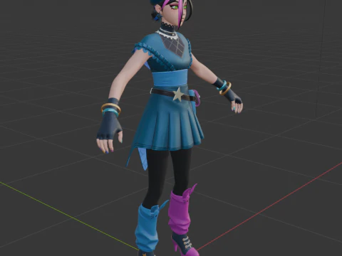 Huntress Helsie - Fortnite 3D Model
