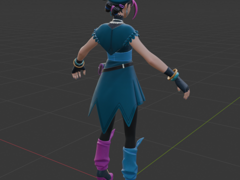 Huntress Helsie - Fortnite 3D Model