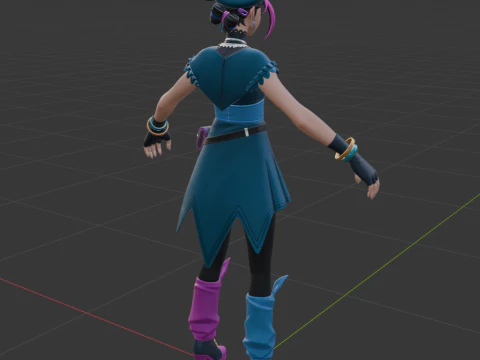 Huntress Helsie - Fortnite 3D Model