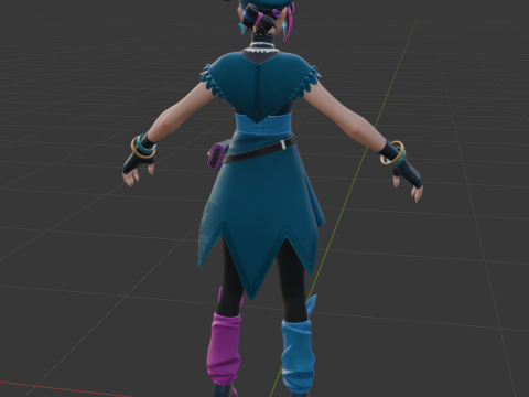 Huntress Helsie - Fortnite 3D Model