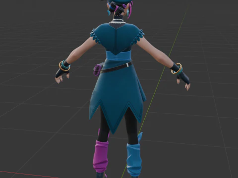 Huntress Helsie - Fortnite 3D Model