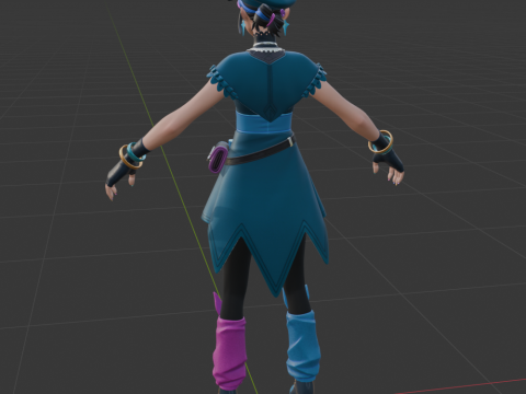 Huntress Helsie - Fortnite 3D Model