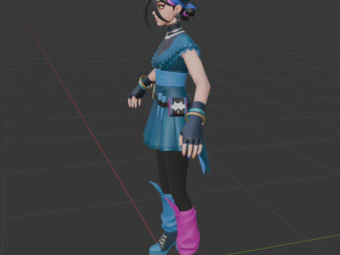 Huntress Helsie - Fortnite 3D Model