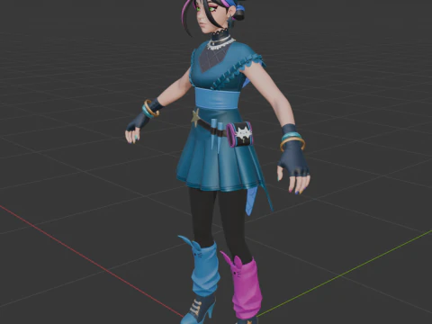 Huntress Helsie - Fortnite 3D Model