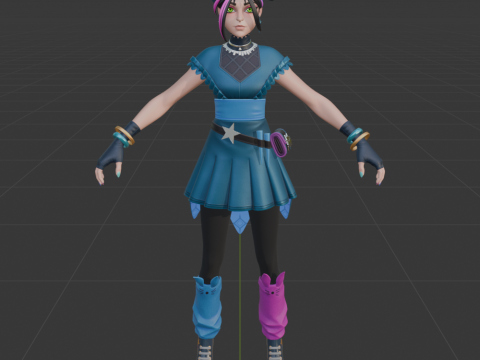 Huntress Helsie - Fortnite 3D Model