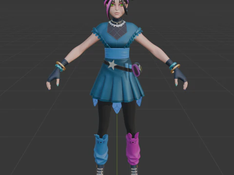 Huntress Helsie - Fortnite 3D Model